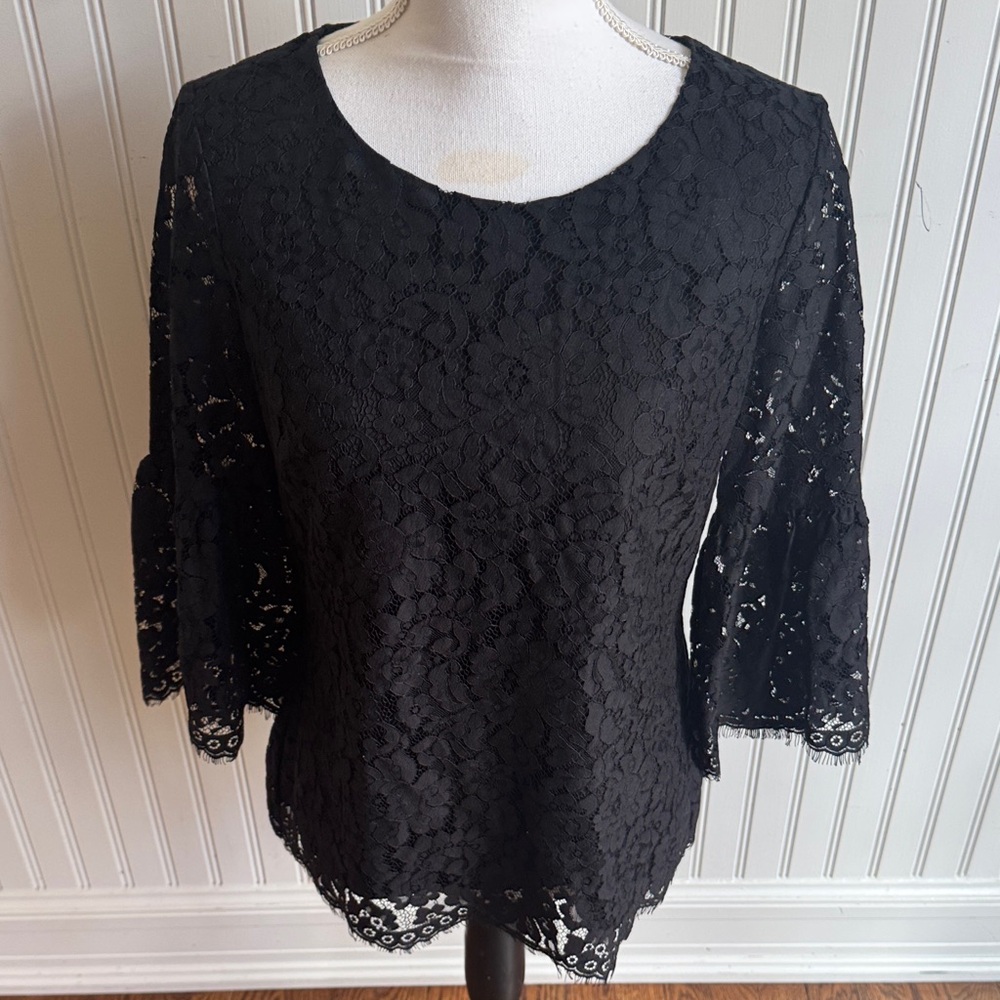 Sail to sable Elegant Black Lace Women's Top